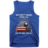 We Dont Know Them All But We Owe Them All Eagle Jesus Gift Tank Top