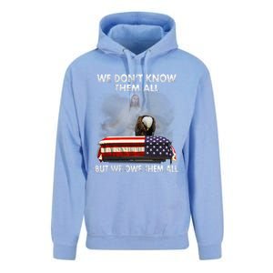 We Dont Know Them All But We Owe Them All Eagle Jesus Gift Unisex Surf Hoodie