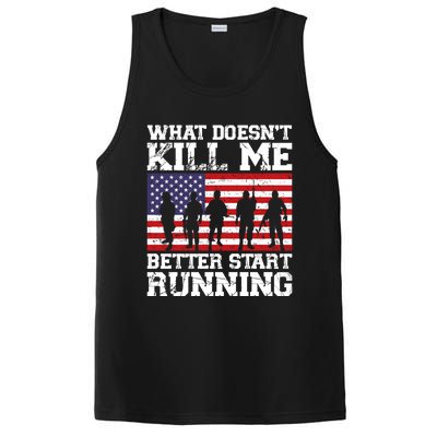 What Doesnt Kill Me Better Start Running Usa Veterans Day Meaningful Gift PosiCharge Competitor Tank