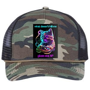 What DoesnT Kill Me Gives Me Xp Retro Rope Trucker Hat Cap