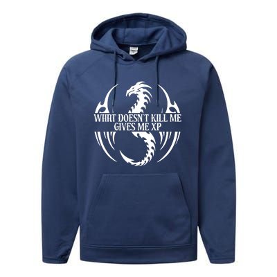 What DoesnT Kill Me Gives Me Xp Performance Fleece Hoodie