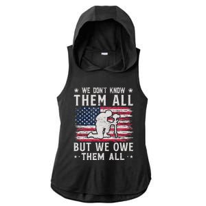 We Don't Know Them All But We Owe Them All Veterans Day Ladies PosiCharge Tri-Blend Wicking Draft Hoodie Tank