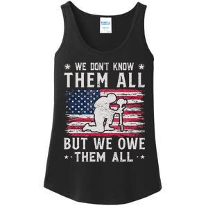 We Don't Know Them All But We Owe Them All Veterans Day Ladies Essential Tank