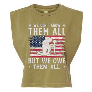 We Don't Know Them All But We Owe Them All Veterans Day Garment-Dyed Women's Muscle Tee