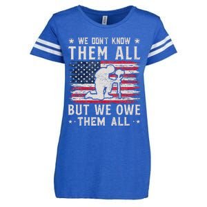 We Don't Know Them All But We Owe Them All Veterans Day Enza Ladies Jersey Football T-Shirt