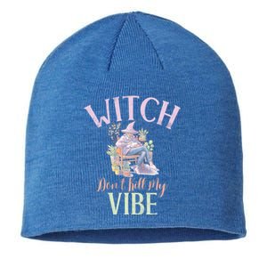 Witch Dont Kill My Vibe Funny Witch Cute Gift Sustainable Beanie