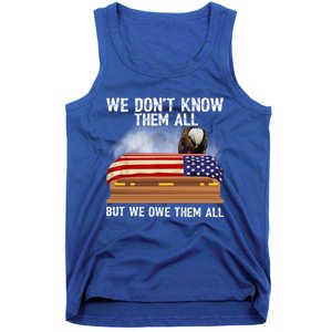 We Dont Know Them All But We Owe Them All 4th Of July Eagle Cool Gift Tank Top