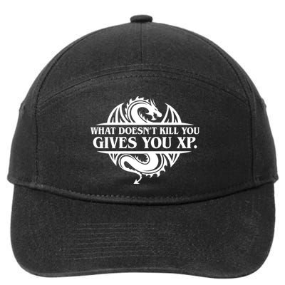 What Doesnt Kill You Give You Xp Tabletop Rpg Gaming 7-Panel Snapback Hat