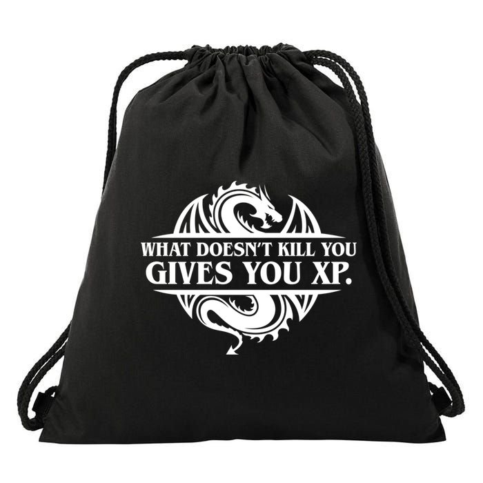 What Doesnt Kill You Give You Xp Tabletop Rpg Gaming Drawstring Bag