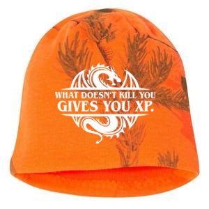 What Doesnt Kill You Give You Xp Tabletop Rpg Gaming Kati - Camo Knit Beanie