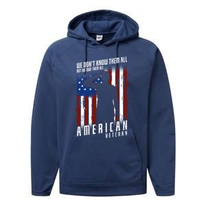 We Dont Know Them All But We Owe Them All 4th Of July Cool Gift Performance Fleece Hoodie