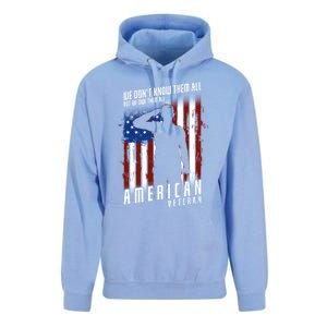 We Dont Know Them All But We Owe Them All 4th Of July Cool Gift Unisex Surf Hoodie