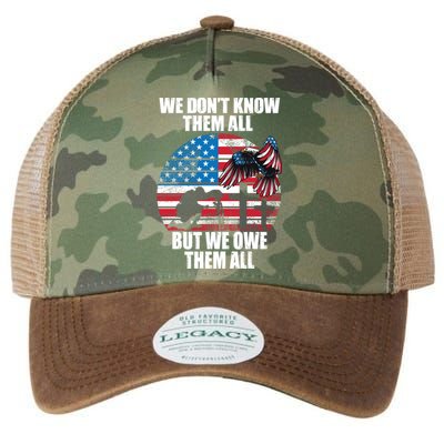 We Dont Know Them All But We Owe Them All Veteran Day Cool Gift Legacy Tie Dye Trucker Hat