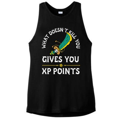 What DoesnT Kill You Gives You Xp Points Rpg Gamer Ladies PosiCharge Tri-Blend Wicking Tank