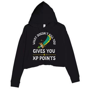 What DoesnT Kill You Gives You Xp Points Rpg Gamer Crop Fleece Hoodie