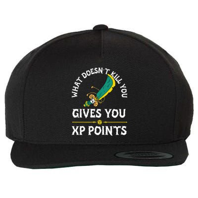 What DoesnT Kill You Gives You Xp Points Rpg Gamer Wool Snapback Cap