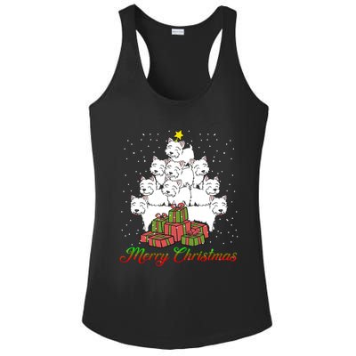 Westie Dog Lover Matching Santa Westie Christmas Tree Meaningful Gift Ladies PosiCharge Competitor Racerback Tank