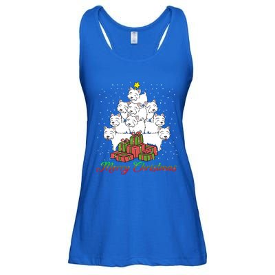 Westie Dog Lover Matching Santa Westie Christmas Tree Meaningful Gift Ladies Essential Flowy Tank