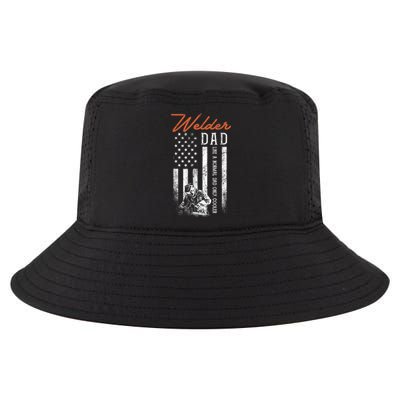 Welder Dad Like A Normal Dad Only Cooler USA Flag Welding Cool Comfort Performance Bucket Hat