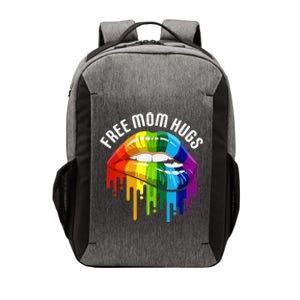 Womens Dripping Lips Rainbow LGBTQ Mother FREE MOM HUGS Vector Backpack