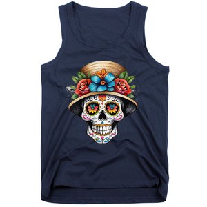 Women De Los Muertos La Catrina Sugar Skull Women Day Of The Dead Tank Top