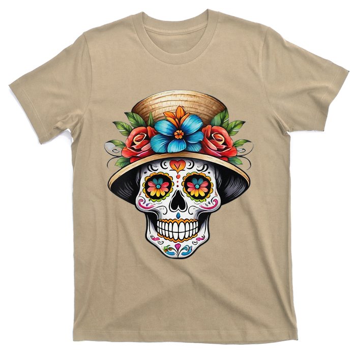 Women De Los Muertos La Catrina Sugar Skull Women Day Of The Dead T-Shirt