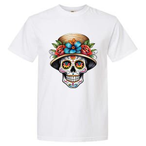 Women De Los Muertos La Catrina Sugar Skull Women Day Of The Dead Garment-Dyed Heavyweight T-Shirt