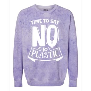 World Day Less Plastic More Sea Cute Gift Colorblast Crewneck Sweatshirt