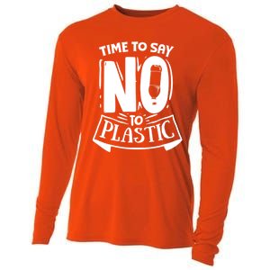 World Day Less Plastic More Sea Cute Gift Cooling Performance Long Sleeve Crew