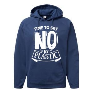 World Day Less Plastic More Sea Cute Gift Performance Fleece Hoodie