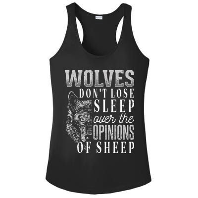Wolves Don't Lose Sleep Over The Opinions Of Sheep Grunge Ladies PosiCharge Competitor Racerback Tank
