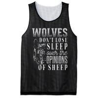 Wolves Don't Lose Sleep Over The Opinions Of Sheep Grunge Mesh Reversible Basketball Jersey Tank