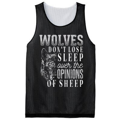 Wolves Don't Lose Sleep Over The Opinions Of Sheep Grunge Mesh Reversible Basketball Jersey Tank