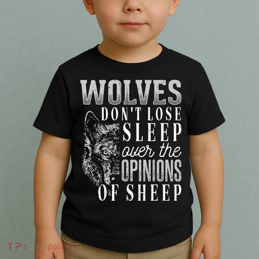 Wolves Don't Lose Sleep Over The Opinions Of Sheep Grunge Toddler T-Shirt