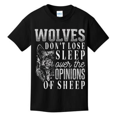 Wolves Don't Lose Sleep Over The Opinions Of Sheep Grunge Kids T-Shirt