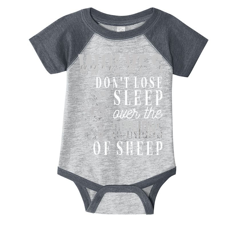 Wolves Don't Lose Sleep Over The Opinions Of Sheep Grunge Infant Baby Jersey Bodysuit