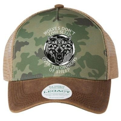 Wolves Don't Lose Sleep Over The Opinions Of Sheep Legacy Tie Dye Trucker Hat
