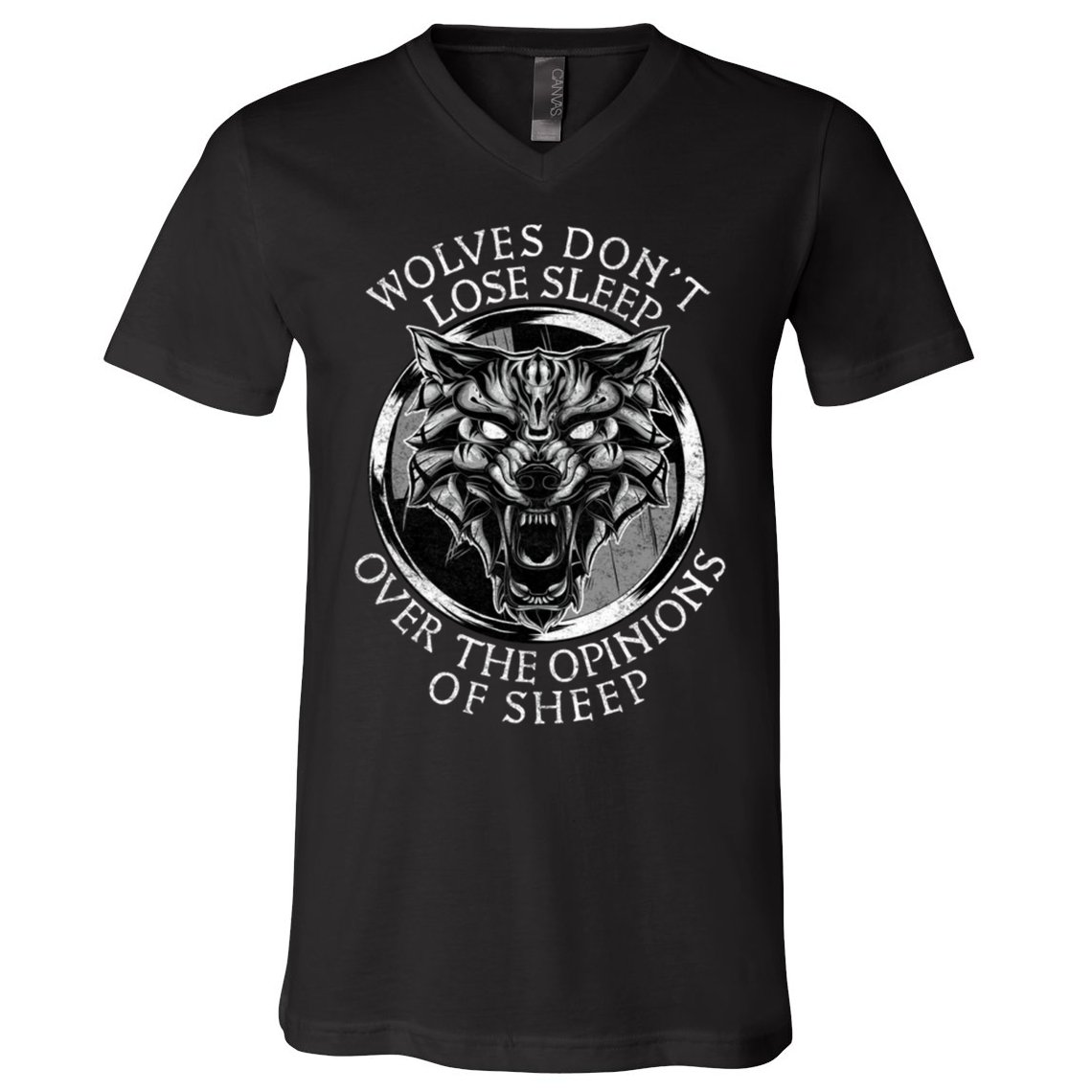 Wolves Don't Lose Sleep Over The Opinions Of Sheep V-Neck T-Shirt