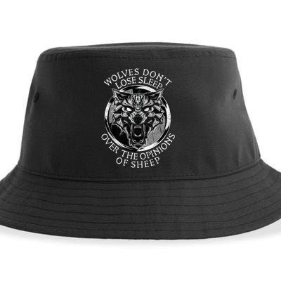 Wolves Don't Lose Sleep Over The Opinions Of Sheep Sustainable Bucket Hat