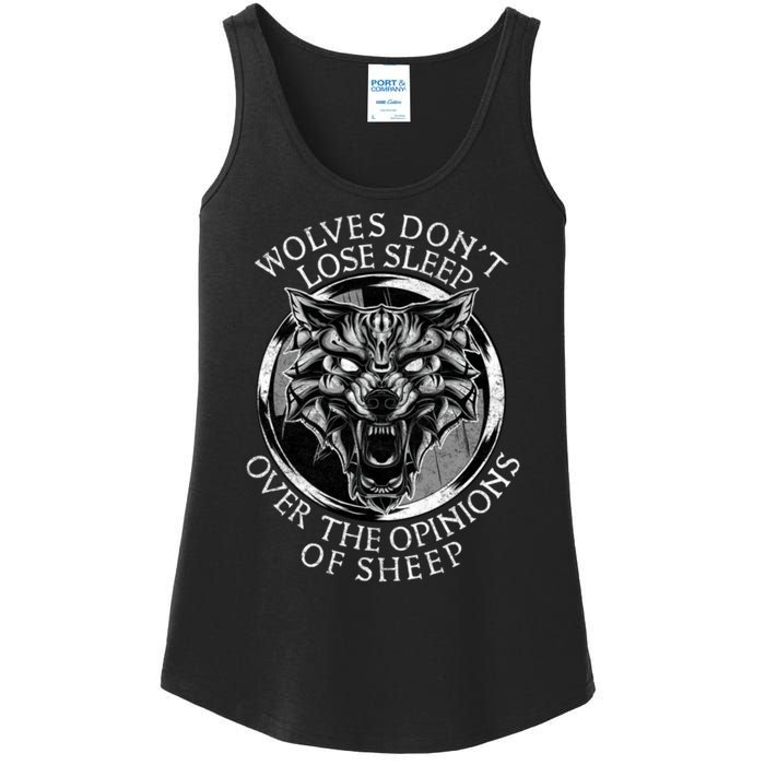 Wolves Don't Lose Sleep Over The Opinions Of Sheep Ladies Essential Tank