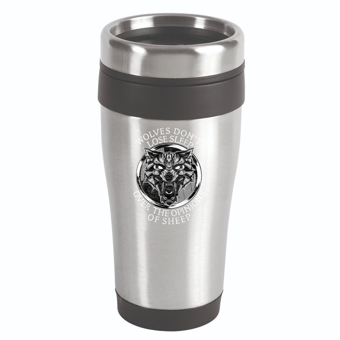 Wolves Don't Lose Sleep Over The Opinions Of Sheep 16oz Travel Tumbler