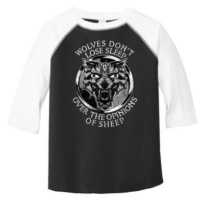 Wolves Don't Lose Sleep Over The Opinions Of Sheep Toddler Fine Jersey T-Shirt