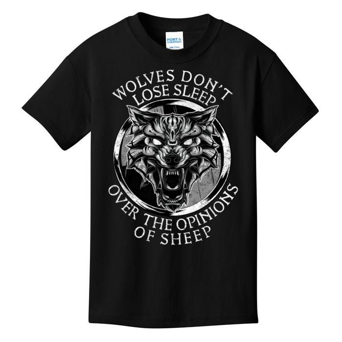 Wolves Don't Lose Sleep Over The Opinions Of Sheep Kids T-Shirt