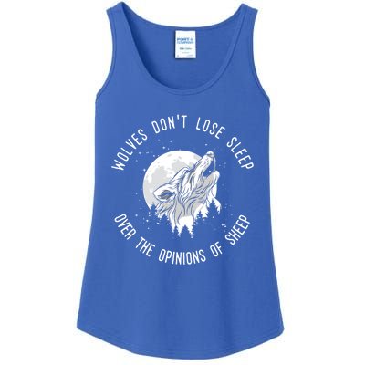 Wolves Don't Lose Sleep Over The Opinions Of Sheep Gift Ladies Essential Tank