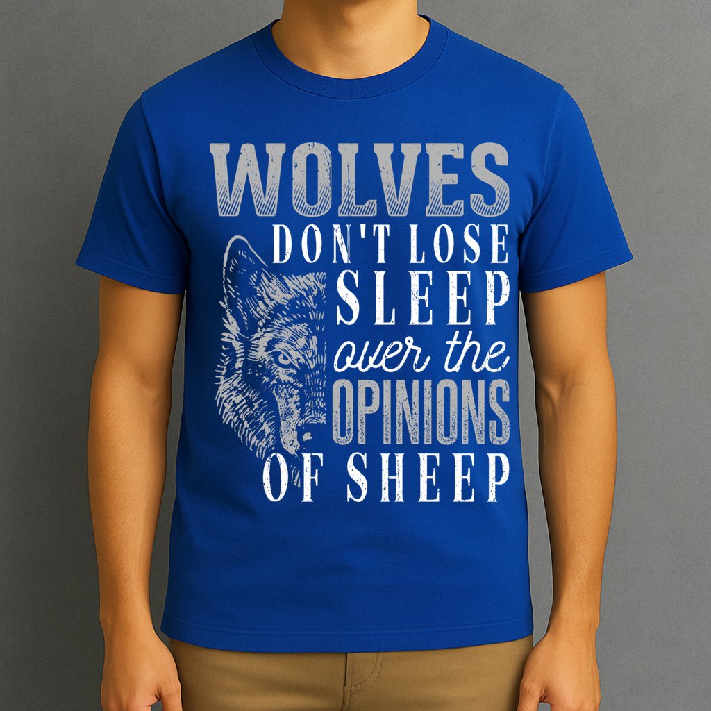 Wolves Don't Lose Sleep Over The Opinions Of Sheep Gift Grunge Great Gift T-Shirt