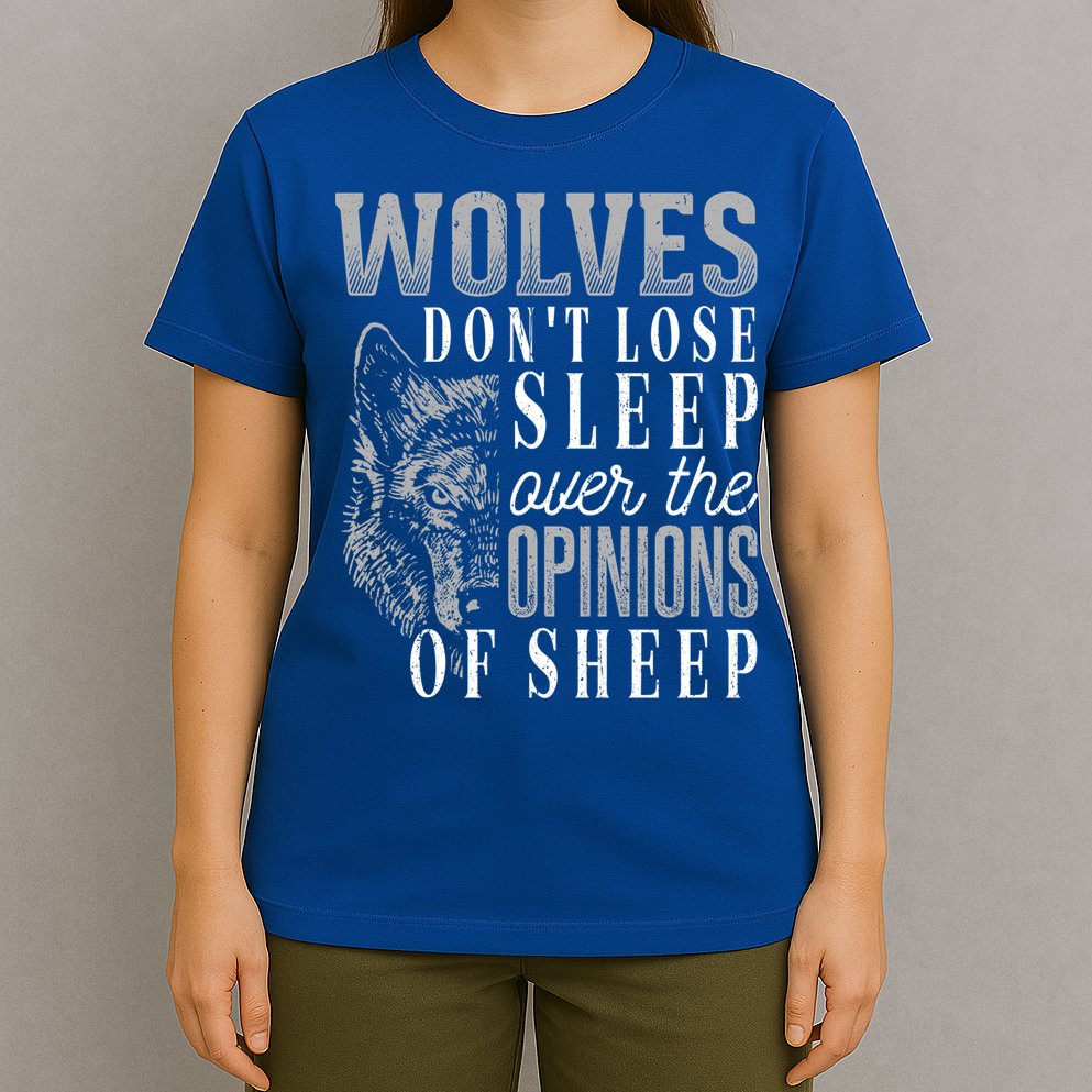 Wolves Don't Lose Sleep Over The Opinions Of Sheep Gift Grunge Great Gift T-Shirt