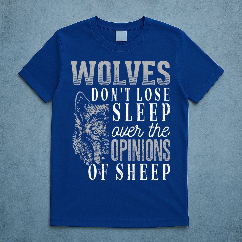 Wolves Don't Lose Sleep Over The Opinions Of Sheep Gift Grunge Great Gift T-Shirt