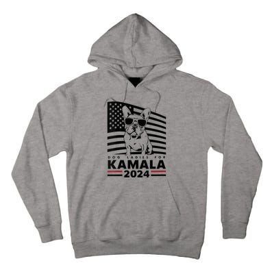 Wo Dog Ladies For Kamala Harris 2024 Funny Election Graphic Vneck Tall Hoodie