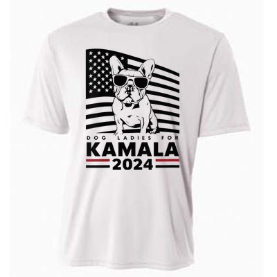 Wo Dog Ladies For Kamala Harris 2024 Funny Election Graphic Vneck Cooling Performance Crew T-Shirt