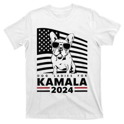 Wo Dog Ladies For Kamala Harris 2024 Funny Election Graphic Vneck T-Shirt